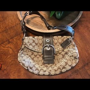 Coach Signature Leather Brown Handbag